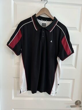 Asher Jones Men’s Polo Shirt Black White Size XL